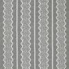 black-grey striped embroideried fabric from William Yeoward