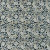 black-grey botanical woven fabric from William Yeoward