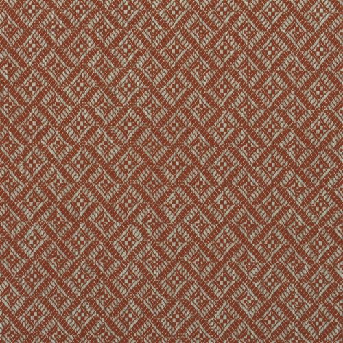 Isla Fabric - Spice by orange geometric jacquard fabric from William Yeoward