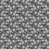 black-grey botanical printed fabric from William Yeoward
