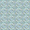 blue botanical woven fabric from William Yeoward