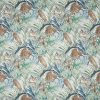 blue botanical cotton fabric from Prestigious Textiles