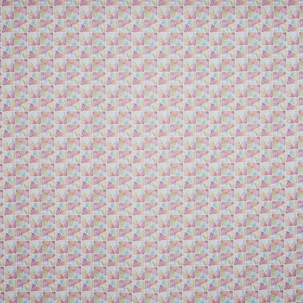 Ocean Side Fabric - Bon Bon by pink geometric cotton fabric from Prestigious Textiles