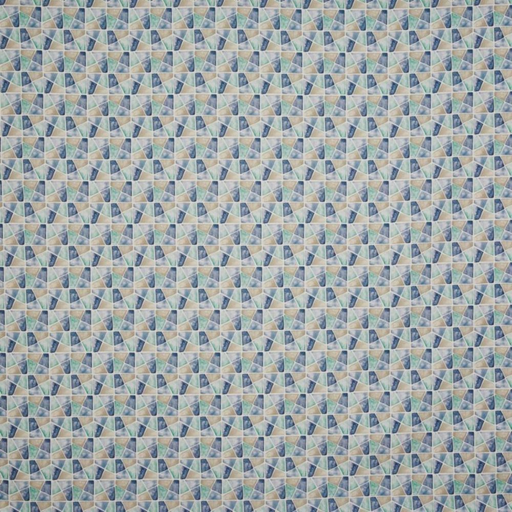 blue geometric cotton fabric from Prestigious Textiles