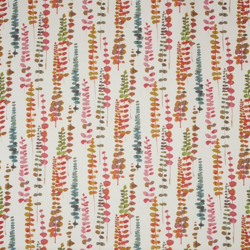 Santa Maria Fabric - Rainbow by multicolour botanical cotton fabric from Prestigious Textiles