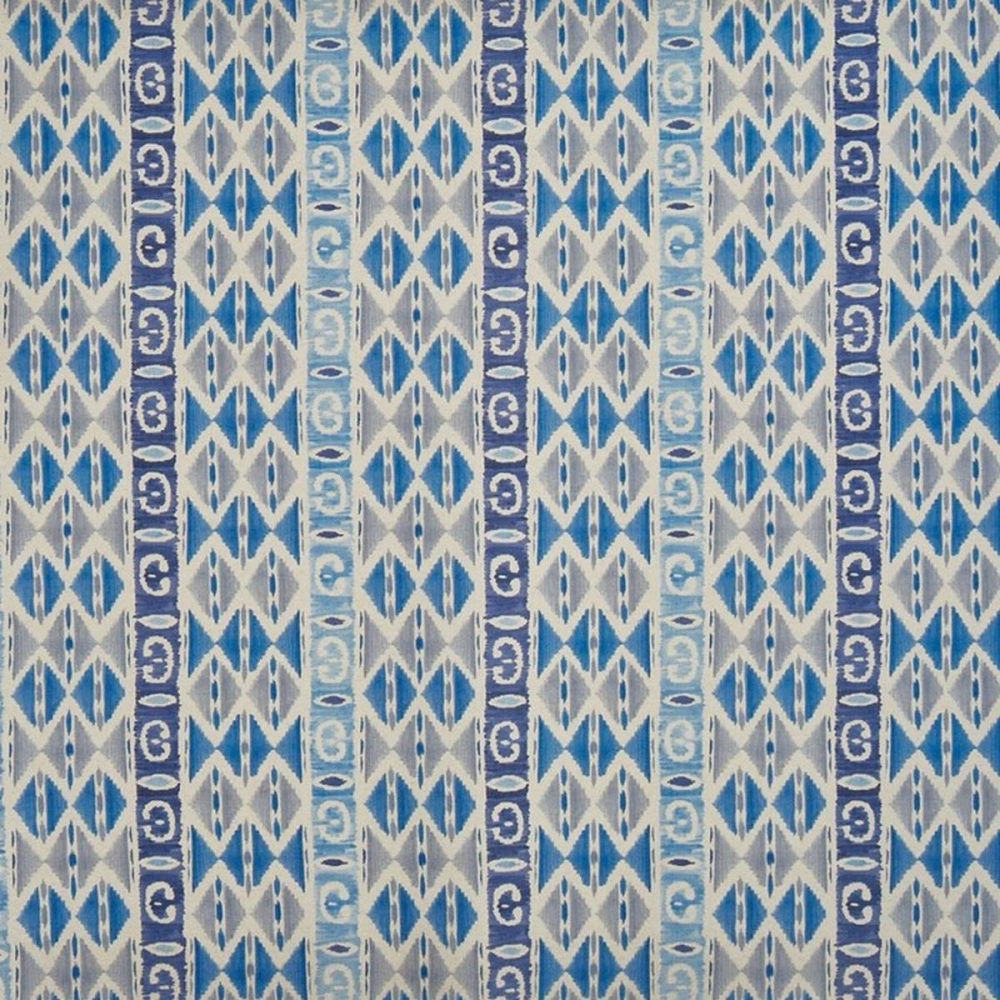 blue geometric printed fabric from Prestigious Textiles