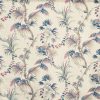 blue botanical cotton fabric from Prestigious Textiles