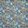 blue botanical cotton fabric from Prestigious Textiles