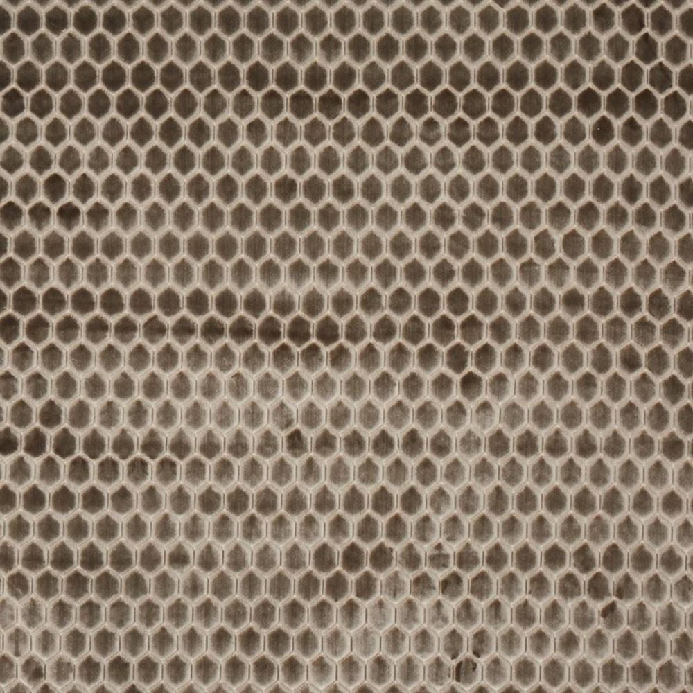 Prism Fabric - Mink by brown geometric velvet-chenille fabric from Prestigious Textiles