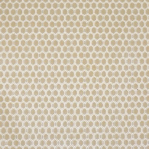 Prism Fabric - Limestone by white geometric velvet-chenille fabric from Prestigious Textiles