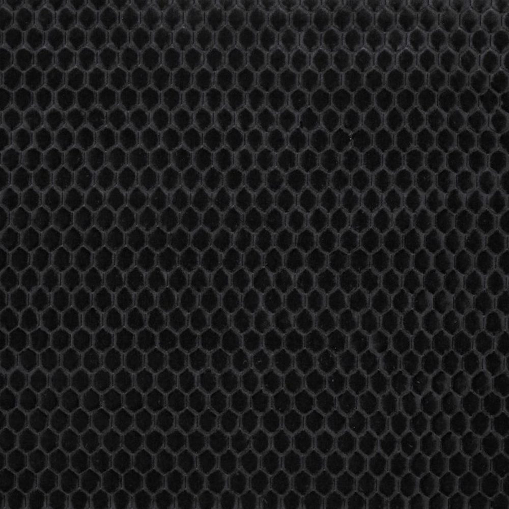 Prism Fabric - Noire by black-grey geometric velvet-chenille fabric from Prestigious Textiles
