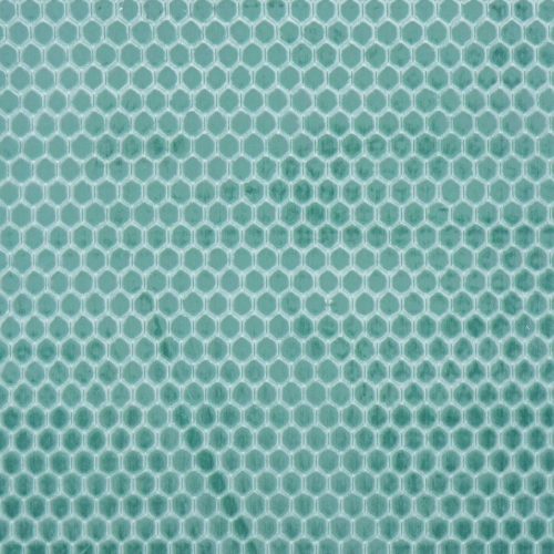 Prism Fabric - Sky by blue geometric velvet-chenille fabric from Prestigious Textiles