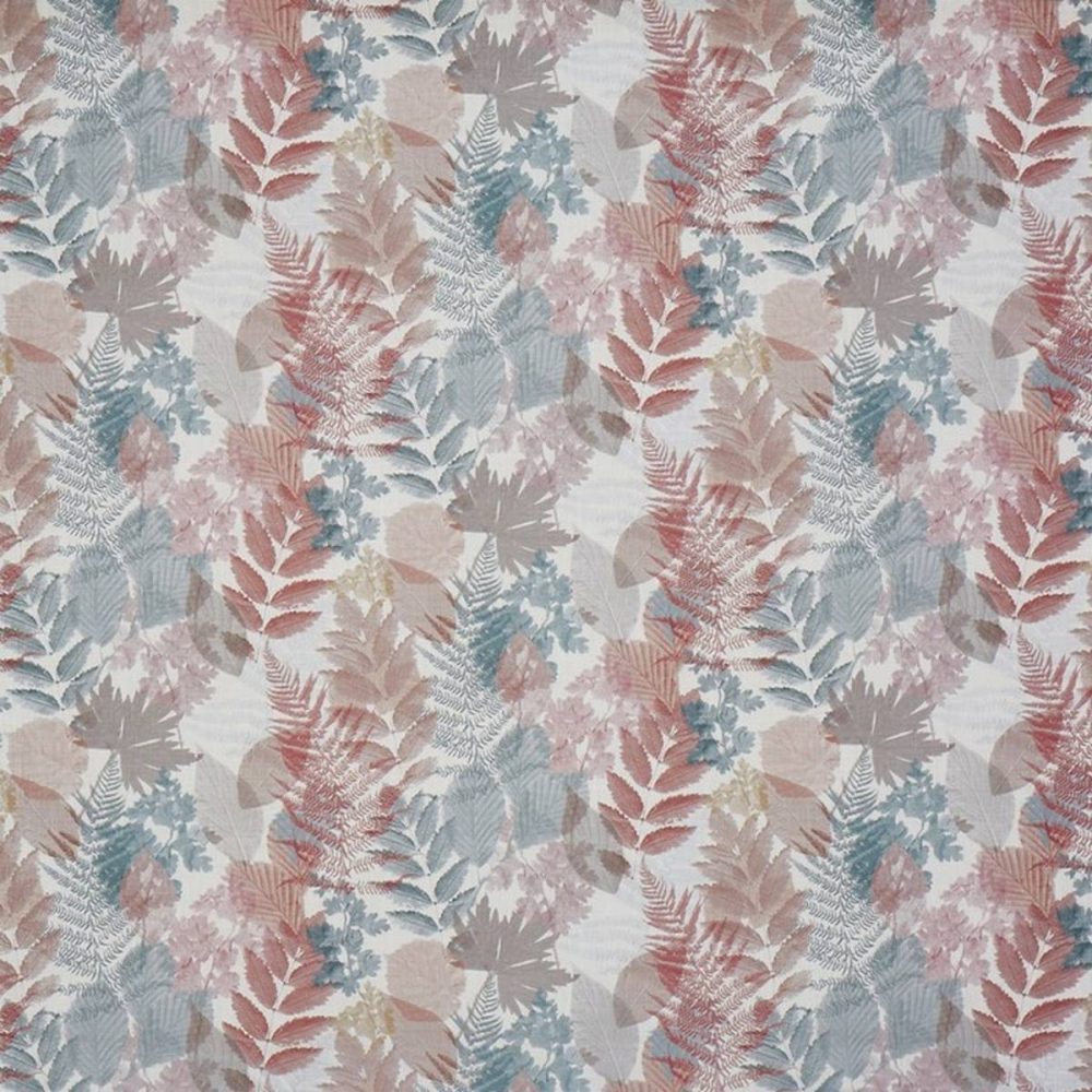Forest Fabric - Clay by multicolour botanical cotton fabric from Prestigious Textiles