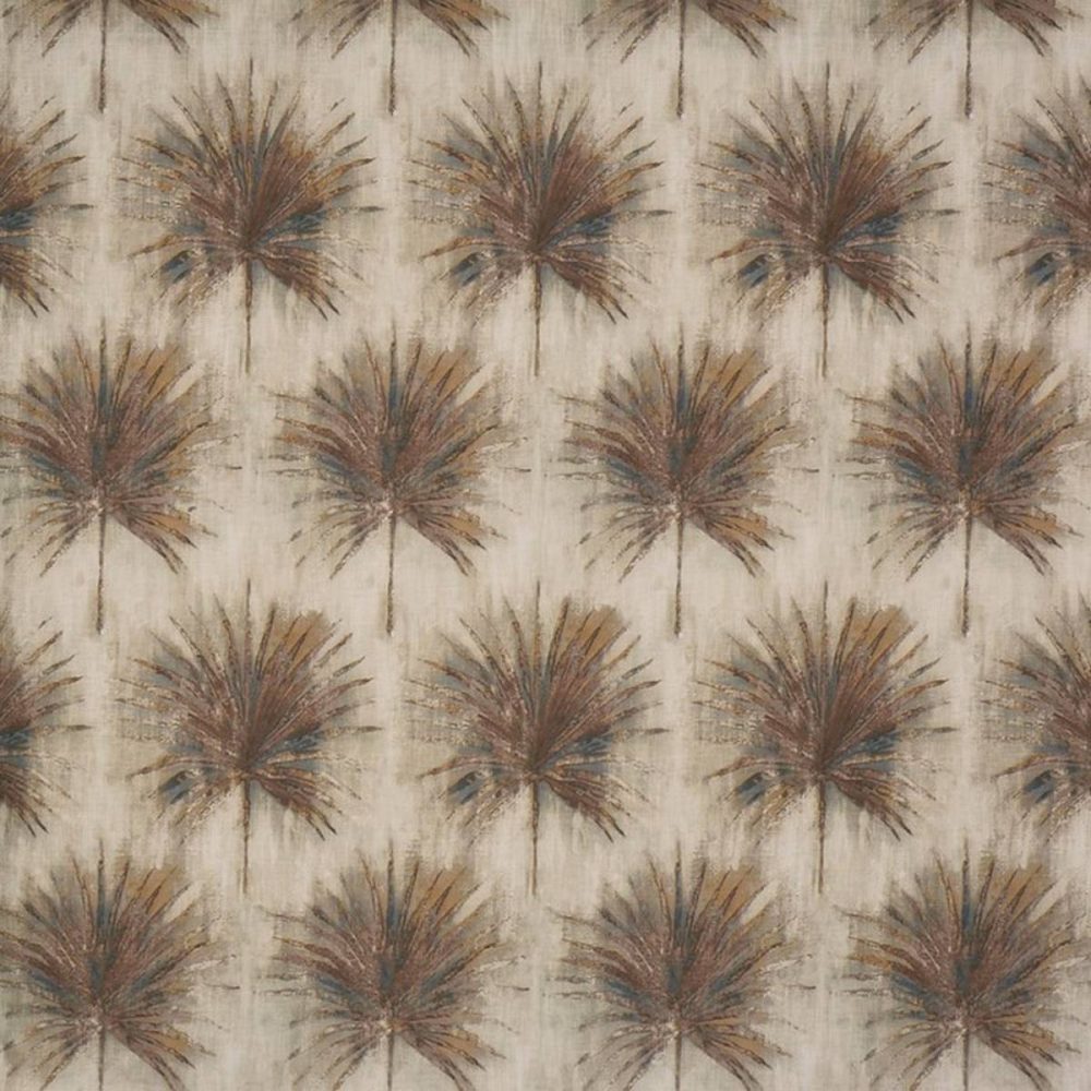 Greenery Fabric - Autumn by brown botanical cotton fabric from Prestigious Textiles