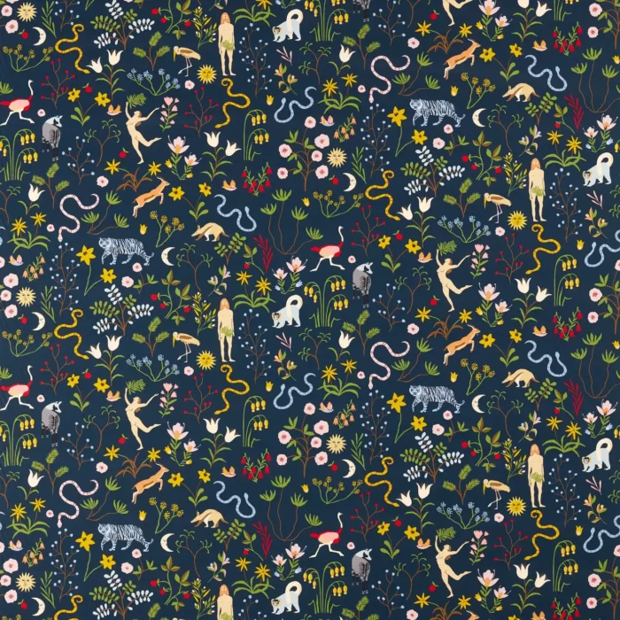 Garden of Eden Fabric - Midnight swatch
