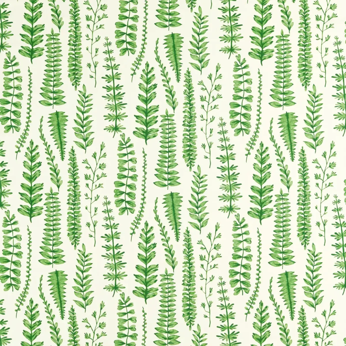 green botanical printed fabric from Scion