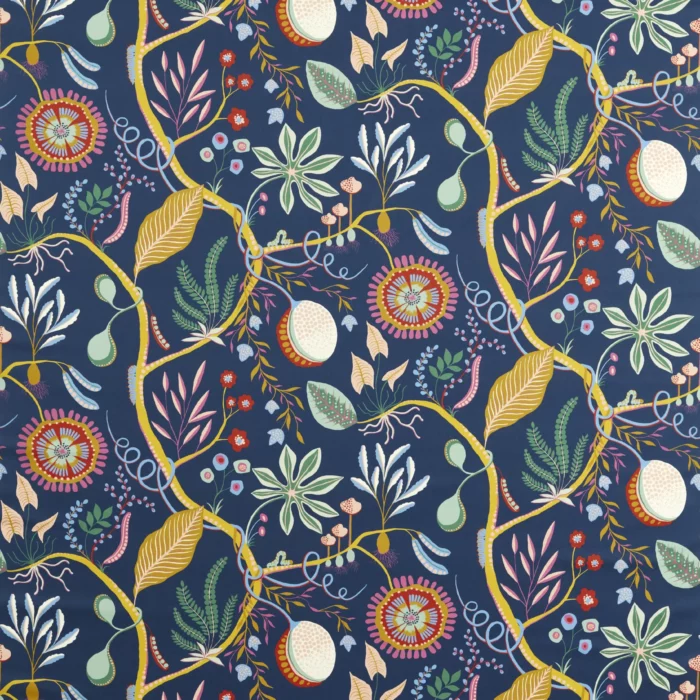 Jackfruit And The Beanstalk Fabric - Midnight swatch