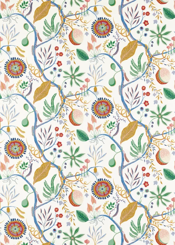 multicolour botanical printed fabric from Scion