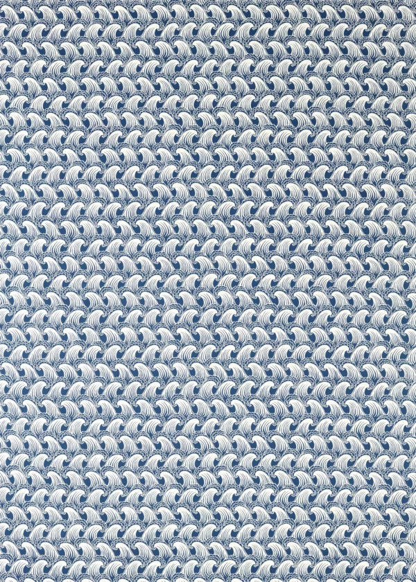 blue contemporary printed fabric from Scion