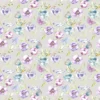 purple botanical cotton fabric from Voyage Maison