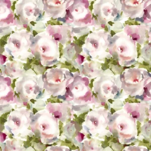 green botanical cotton fabric from Voyage Maison