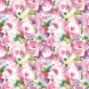 pink botanical cotton fabric from Voyage Maison