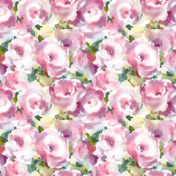 pink botanical cotton fabric from Voyage Maison