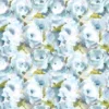 blue botanical cotton fabric from Voyage Maison
