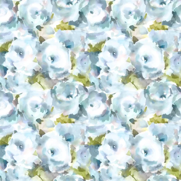 blue botanical cotton fabric from Voyage Maison