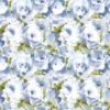 blue botanical cotton fabric from Voyage Maison