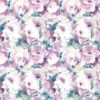 purple botanical cotton fabric from Voyage Maison