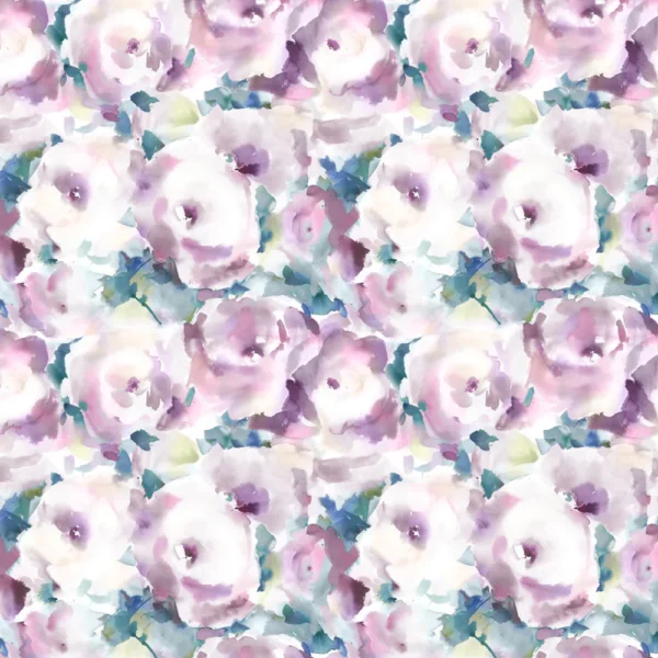 Rosa Fabric - Orchid by purple botanical cotton fabric from Voyage Maison