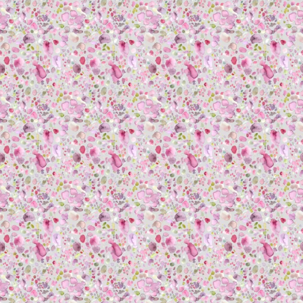 Sprinkles Fabric - Raspberry by pink spotted cotton fabric from Voyage Maison
