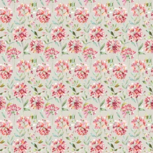 red botanical cotton fabric from Voyage Maison
