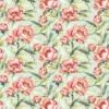 red botanical cotton fabric from Voyage Maison