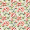 red botanical cotton fabric from Voyage Maison