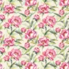 pink botanical cotton fabric from Voyage Maison