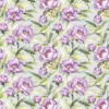 purple botanical cotton fabric from Voyage Maison