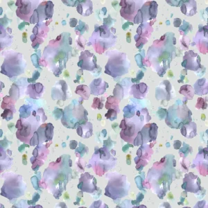 blue botanical cotton fabric from Voyage Maison