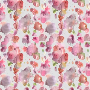 red botanical cotton fabric from Voyage Maison