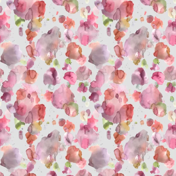 Cloudburst Fabric - Russet by red botanical cotton fabric from Voyage Maison