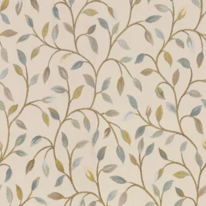 blue botanical jacquard fabric from Voyage Maison