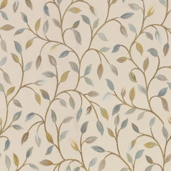 Cervino Fabric - Opal by blue botanical jacquard fabric from Voyage Maison