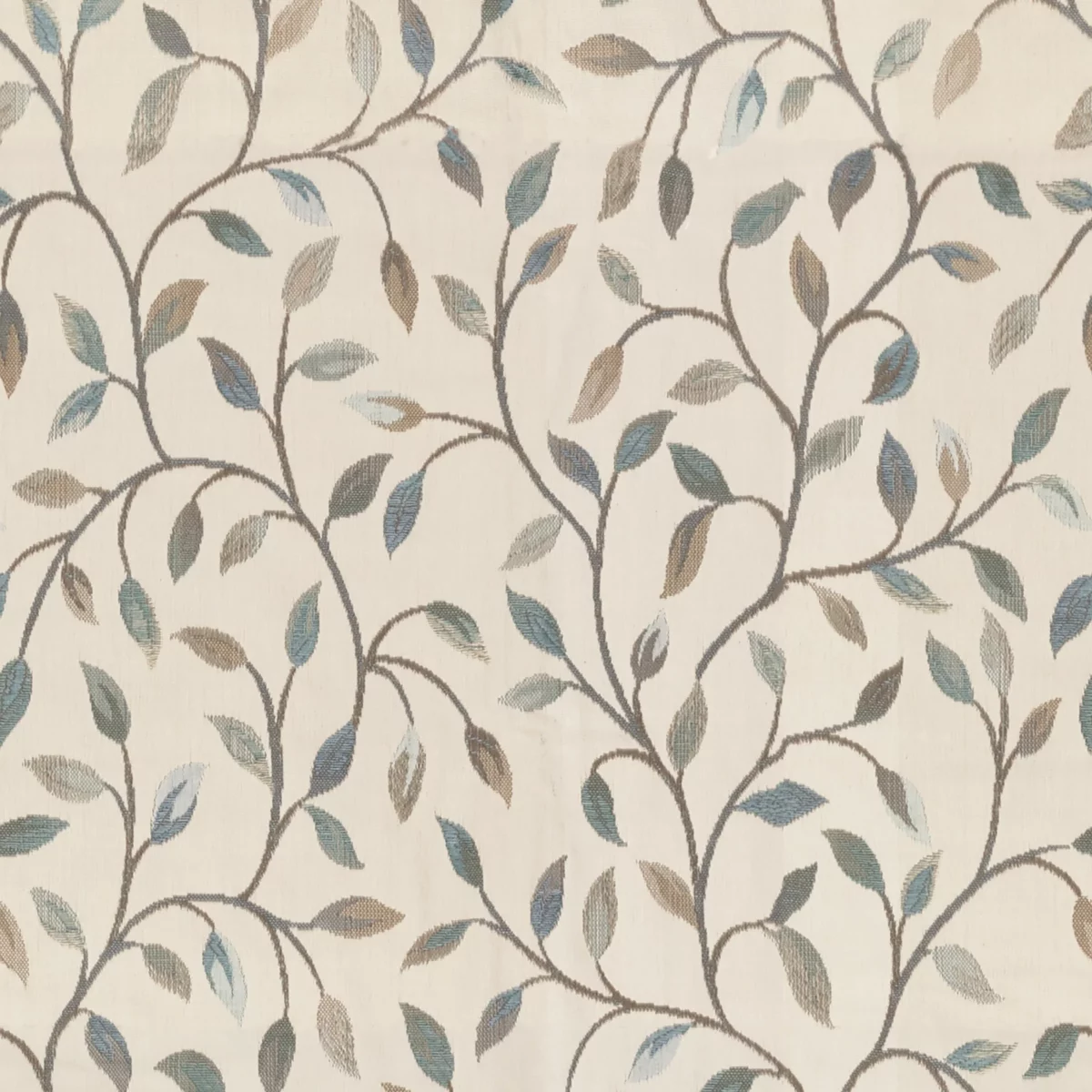 Cervino Fabric - Mineral by blue botanical jacquard fabric from Voyage Maison