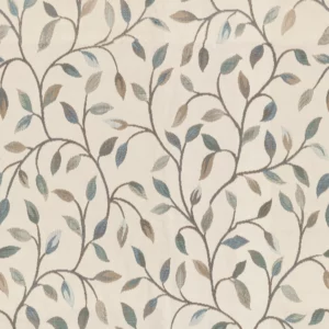 blue botanical jacquard fabric from Voyage Maison