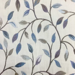 blue botanical jacquard fabric from Voyage Maison