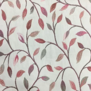 pink botanical jacquard fabric from Voyage Maison