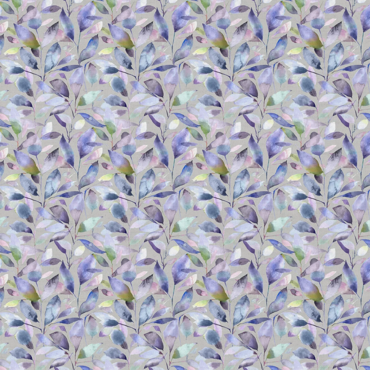 Brympton Fabric - Heather / Stone by purple botanical cotton fabric from Voyage Maison