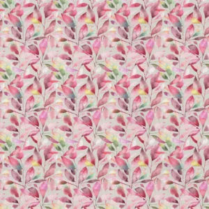 pink botanical cotton fabric from Voyage Maison