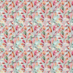 pink botanical cotton fabric from Voyage Maison